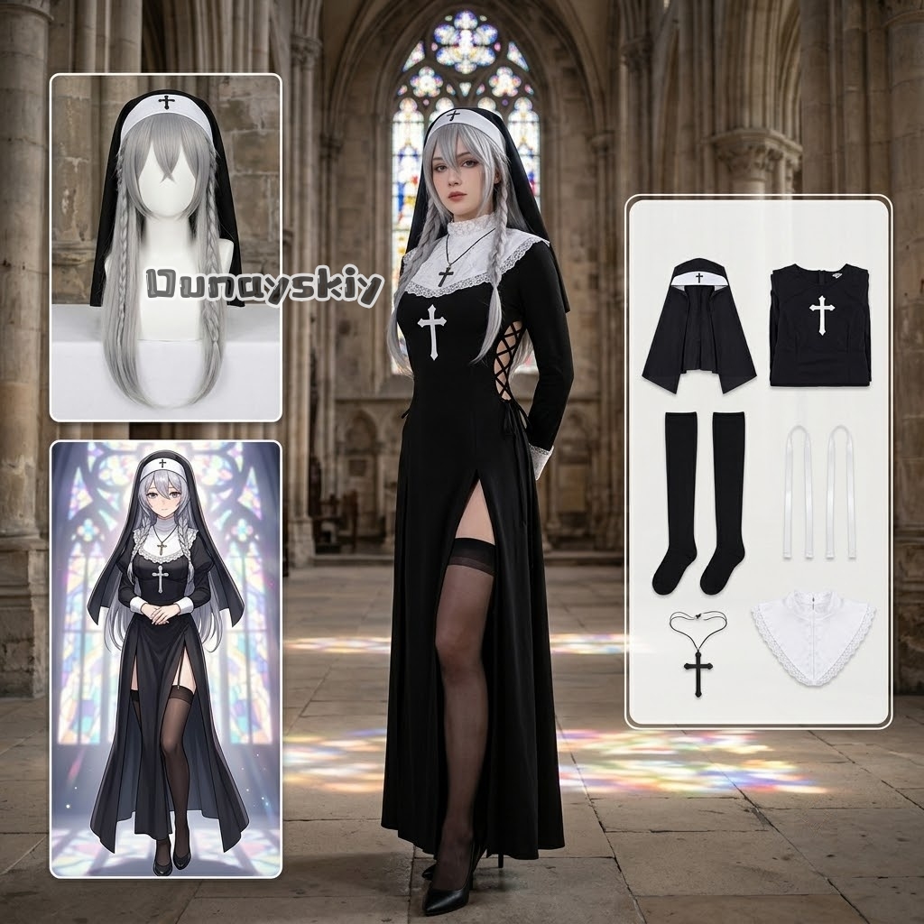 Photography Outfits - KS*06 Original Ensemble d'uniforme de nonne