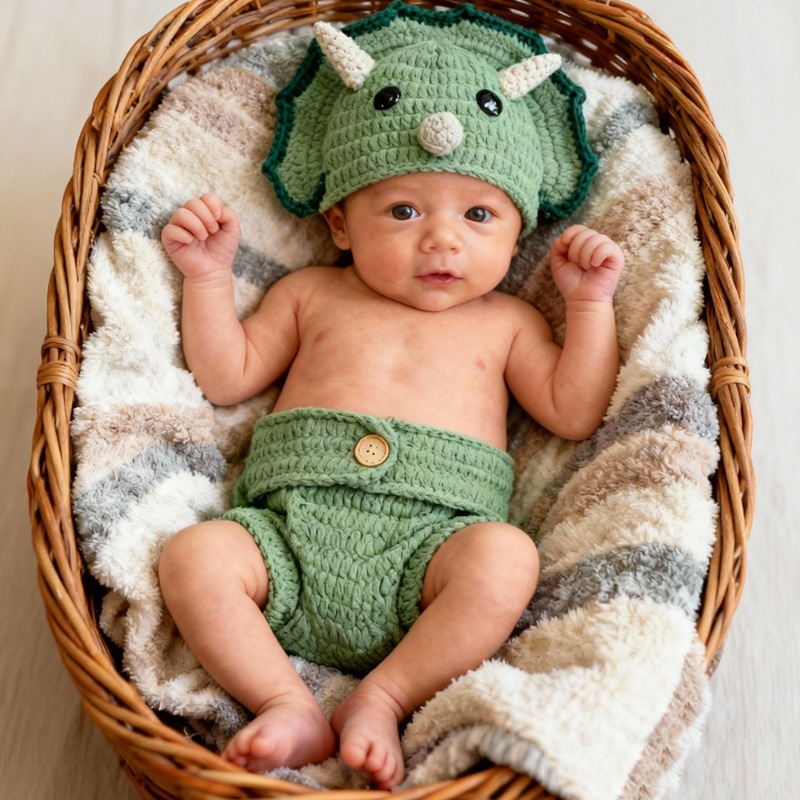 2 pièces Crochet dinosaure nou - Photography Outfits avis et prix