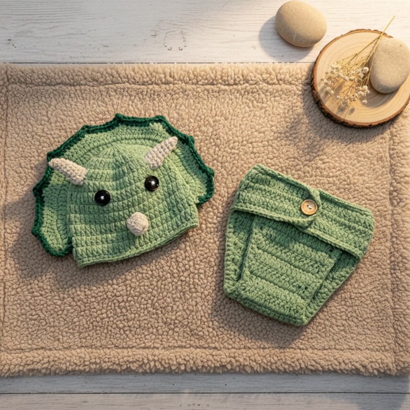 2 pièces Crochet dinosaure nou - Photography Outfits avis et prix