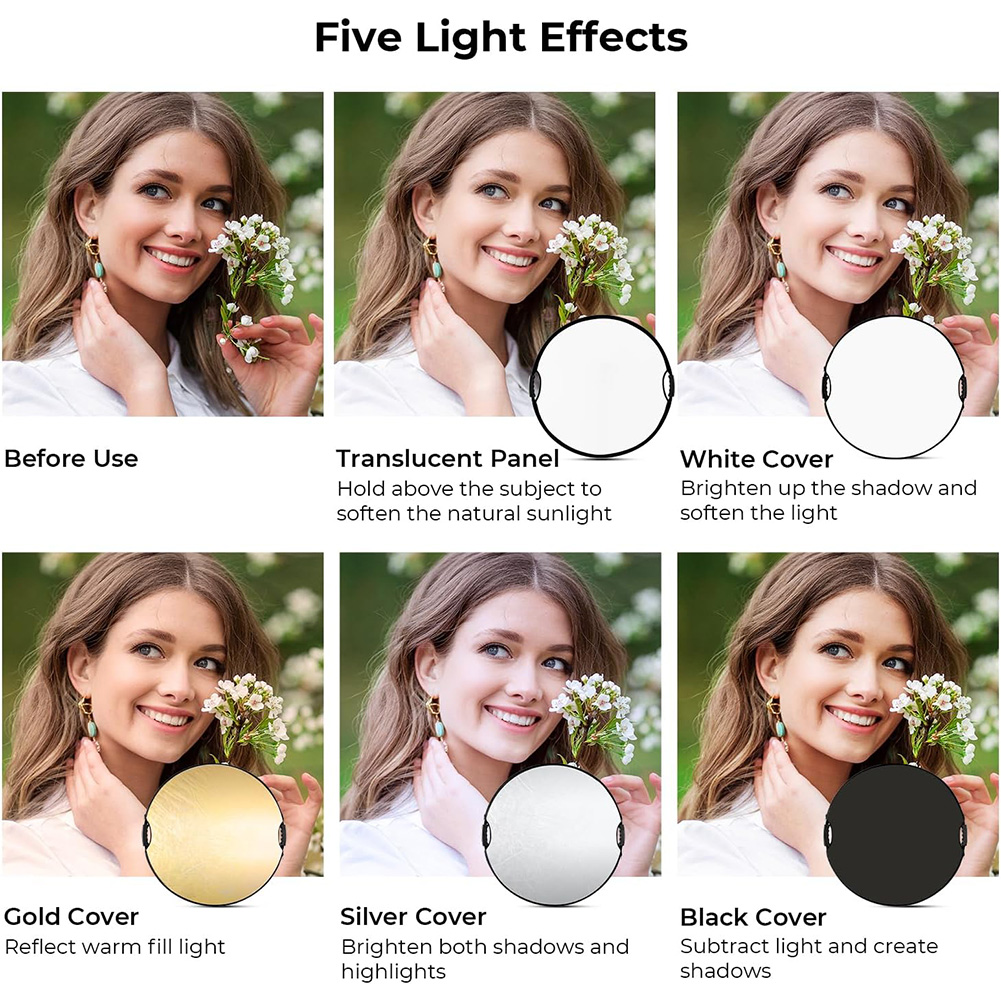 Réflecteur photographique plia - Reflector 5 In 1 avis et prix